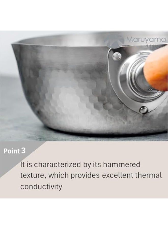 Stainless Steel Pan. Traditional Japanese Saucepan with Wood Handle. Great for Ramen, Tempura, Milk, etc - Image 4